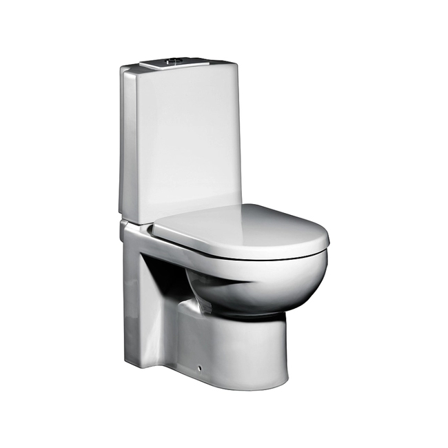 Gustavsberg Artik GB114310301231 - Bodentoilette mit Mikrolift, horizontaler Entriegelung und Spritzschutz