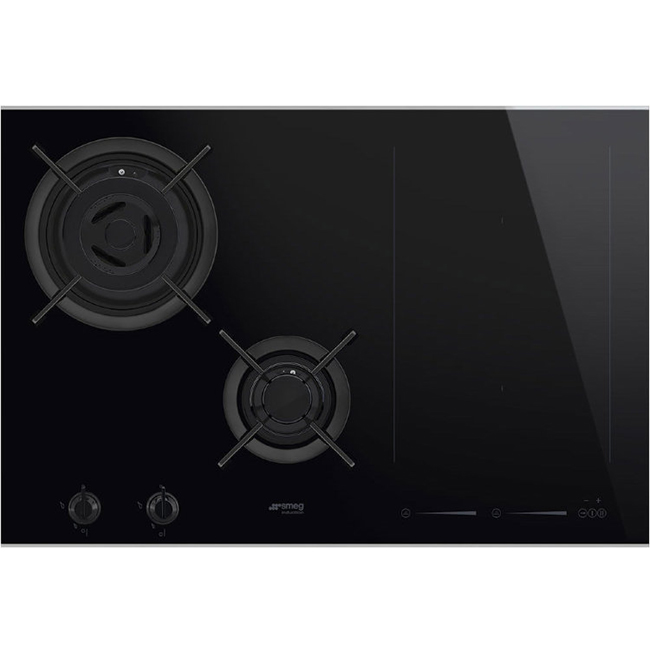 Smeg PM6721WLDX - Gasinduktionsplatte mit leistungsstarken Brennern