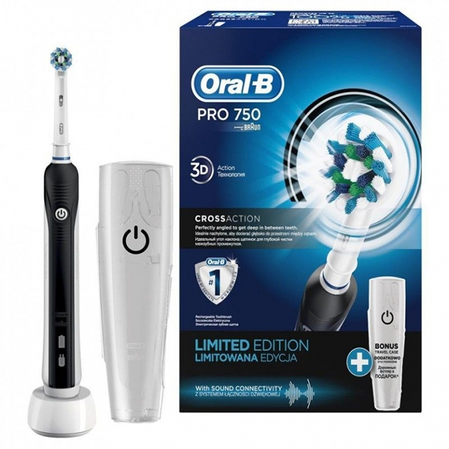 Oral-B Pro 750 CrossAction - elektrische Bürste für sorgfältige Pflege