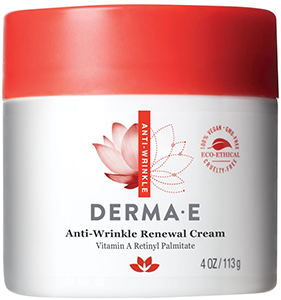 La crème de renouvellement anti-rides Derma-E - un outil budgétaire à la composition excellente