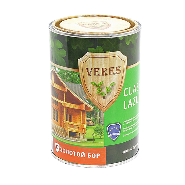 Veres Classic Lazura № 17 Zolotoi Bor - pour les escaliers ou les rondins