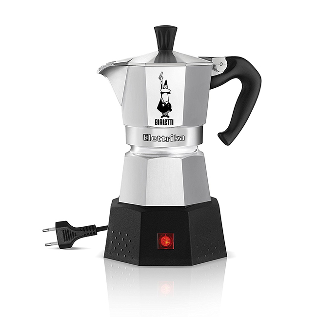 Bialetti Elettrika - die Verwendung von gemahlenem und löslichem Kaffee ist akzeptabel