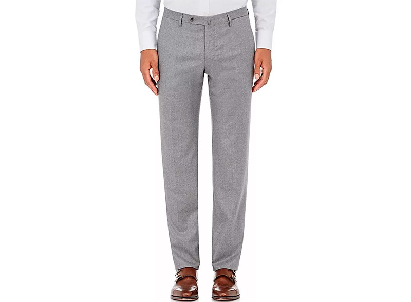 Calças de Malha de Lã Melange Slim Fit da CANALI