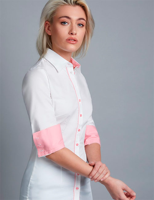 HAWESCURTIS Chemise moulante avec détail contrasté