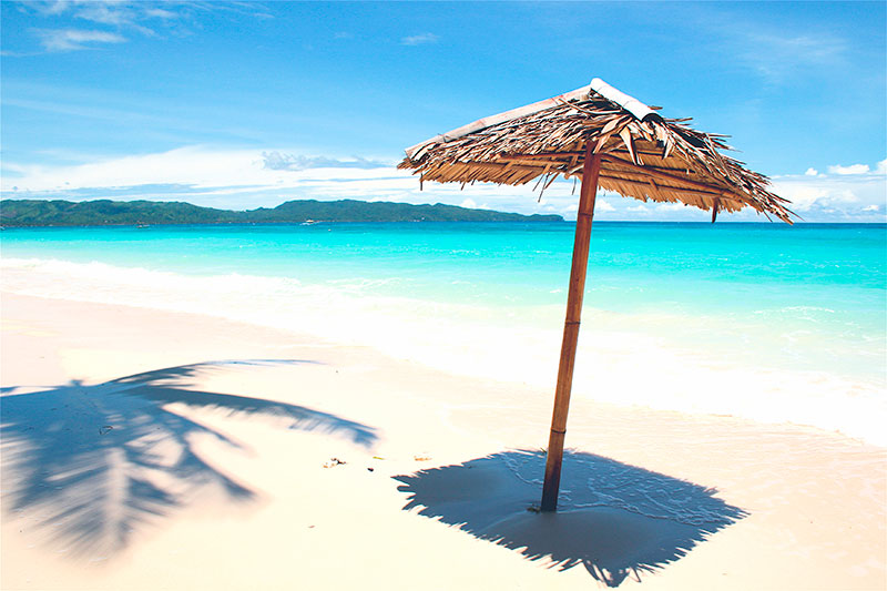 Filipini. Weißer Strand