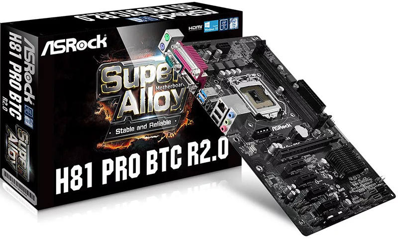 ASRock H81 PRO BTC R2.0 - hemen 6 ekran kartında